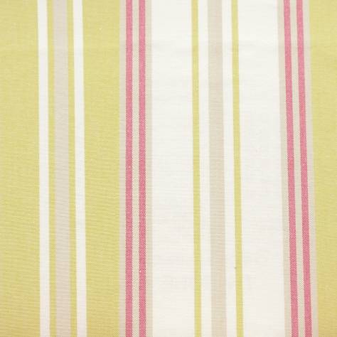 Jane Churchill Linhope Fabrics Hopwell Stripe Fabric - Leaf/Pink - J872F-05 - Image 1