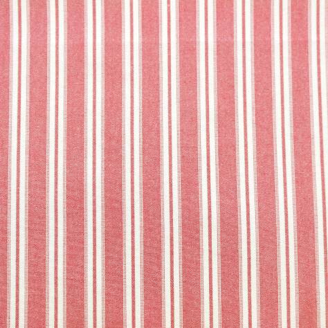 Jane Churchill Linhope Fabrics Linhope Stripe Fabric - Red - J873F-07
