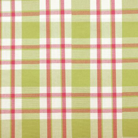 Jane Churchill Linhope Fabrics Talla Check Fabric - Green/Pink - J874F-02 - Image 1