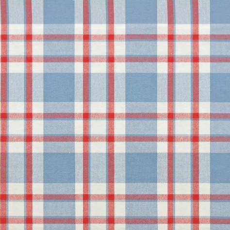 Jane Churchill Linhope Fabrics Talla Check Fabric - Blue/Red - J874F-05
