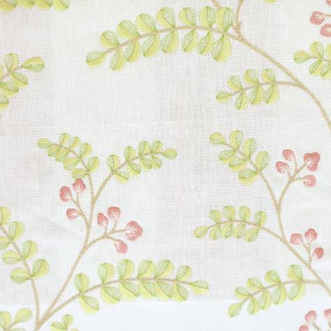 Jane Churchill Blakewater Fabrics Delphine Fabric - Pink/Green - J864F-01 - Image 1
