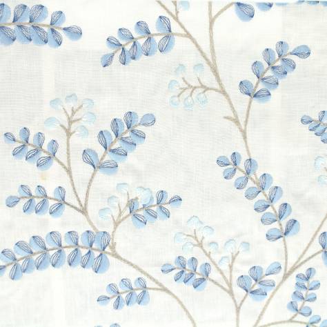 Jane Churchill Blakewater Fabrics Delphine Fabric - Blue - J864F-02 - Image 1