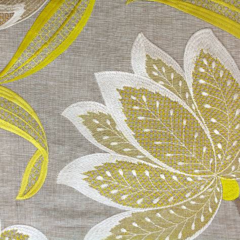 Jane Churchill Atmosphere III Fabrics Zelda Fabric - Silver/Yellow - J812F-04 - Image 1