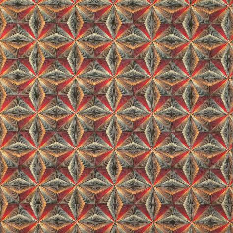 Jane Churchill Atmosphere V Fabrics Quantum Fabric - Red/Copper - J939F/02
