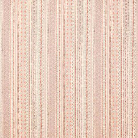Jane Churchill Indira Fabrics Taro Stripe Fabric - Coral - J972F-02