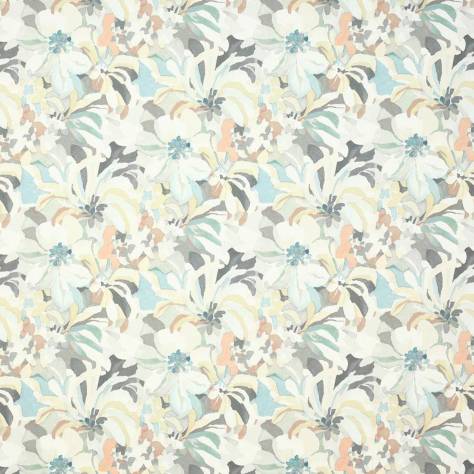 Jane Churchill Indira Fabrics Hot House Fabric - Grey/Aqua - J973F-01