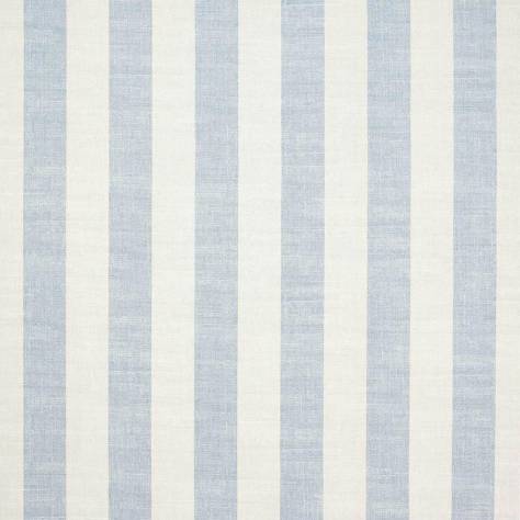Jane Churchill Indira Fabrics Almora Stripe Fabric - Blue/Natural - J976F-03 - Image 1