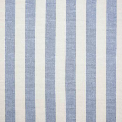 Jane Churchill Indira Fabrics Almora Stripe Fabric - Cobalt/Natural - J976F-04 - Image 1