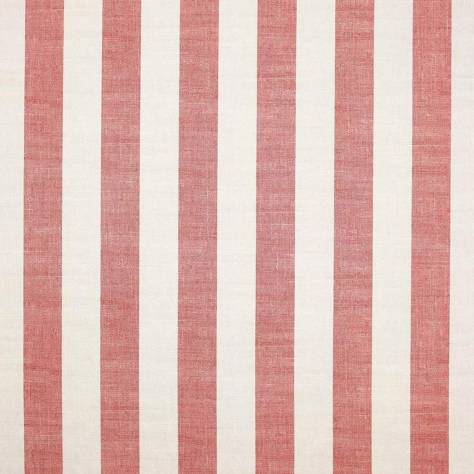 Jane Churchill Indira Fabrics Almora Stripe Fabric - Red/Natural - J976F-06