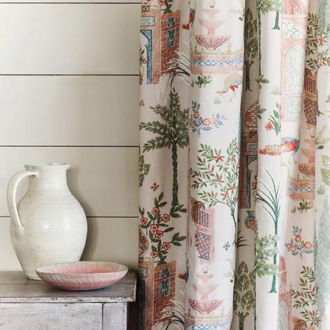 Jane Churchill Indira Fabrics Persian Grove Fabric - Pink/Grey - J979F-02 - Image 2