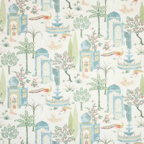 Jane Churchill Indira Fabrics Persian Grove Fabric - Teal/Aqua - J979F-03