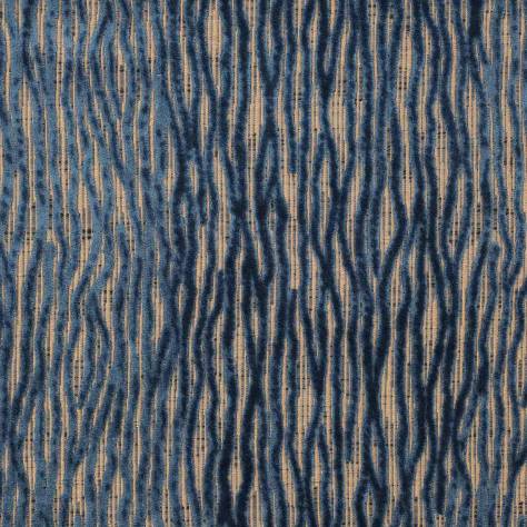 Jane Churchill Peli Fabrics Gilda Fabric - Blue / Copper - J0028-02 - Image 1