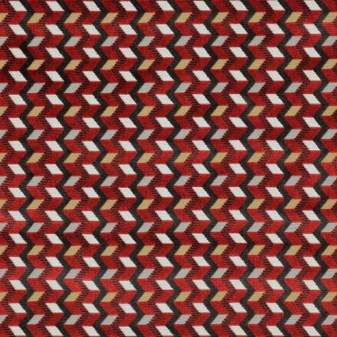 Jane Churchill Peli Fabrics Peli Fabric - Red / Gold - J0038-03