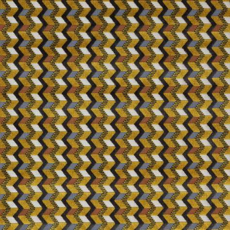 Jane Churchill Peli Fabrics Peli Fabric - Yellow / Grey - J0038-06 - Image 1