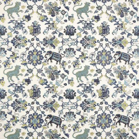 Jane Churchill Azara Fabrics Animal Tapestry Fabric - Blue - J0059-03 - Image 1