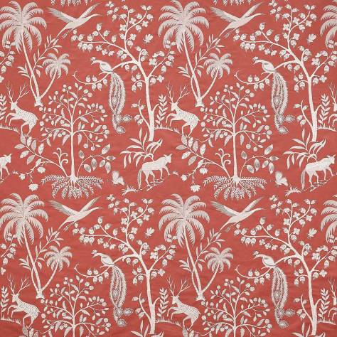 Jane Churchill Azara Fabrics Calisa Fabric - Red - J0063-03 - Image 1