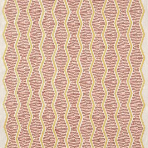 Jane Churchill Azara Fabrics Zhiri Fabric - Coral/Gold - J0064-04