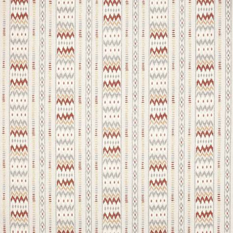 Jane Churchill Azara Fabrics Makai Fabric - Red/Grey - J0065-03