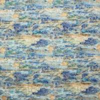 Skylon Fabric - Blue / Copper