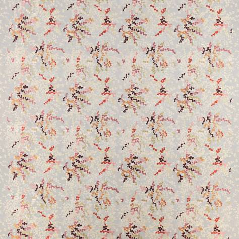 Jane Churchill Atmosphere VII Fabrics Cecily Fabric - Red / Ochre - J0085-03