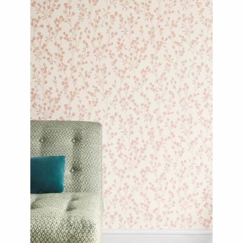 Jane Churchill Boscombe Fabrics Taplow Fabric - Red/Orange - J0136-02
