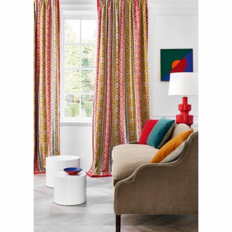 Jane Churchill Kingswood Fabrics Capel Fabric - Red - J0127-01 - Image 2