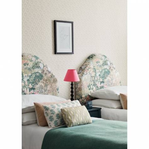 Jane Churchill Kingswood Fabrics Greenway Fabric - Soft Green/Pink - J0131-02 - Image 2