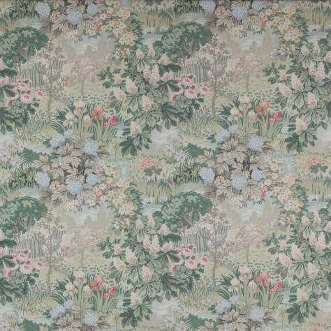 Jane Churchill Kingswood Fabrics Greenway Fabric - Soft Green/Pink - J0131-02 - Image 1