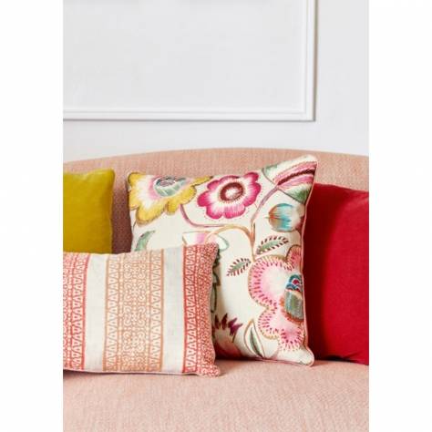 Jane Churchill Kingswood Fabrics Piper Fabric - Pink/Green - J0133-02