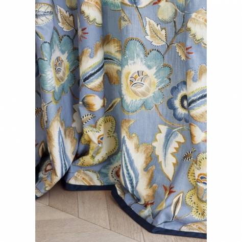 Jane Churchill Kingswood Fabrics Piper Fabric - Navy/Ochre - J0133-03