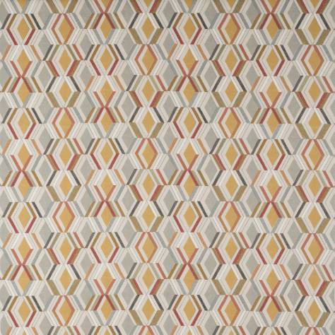 Jane Churchill Kingswood Fabrics Luna Fabric - Ochre/Grey - J0137-03 - Image 1