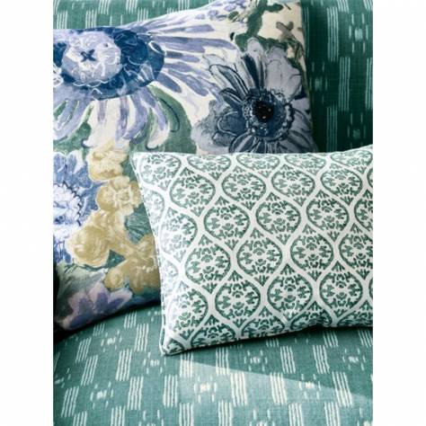 Jane Churchill Kip Fabrics Elphin Fabric - Teal - J0096-02-p - Image 2