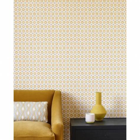 Jane Churchill Kip Fabrics Tassi Fabric - Yellow/Aqua - J0120-06-p