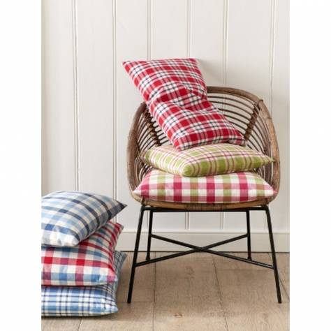 Jane Churchill Hartwell Fabrics Heskin Stripe Fabric - Red - J0156-02