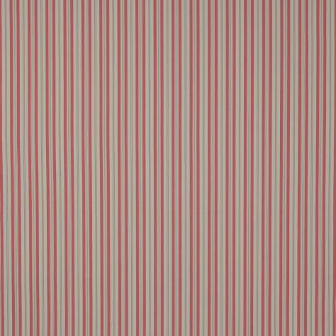 Jane Churchill Hartwell Fabrics Hartwell Stripe Fabric - Soft Red - J0157-07 - Image 1