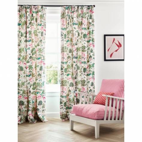 Jane Churchill Hartwell Fabrics Ellis Fabric - Hot Pink - J0160-04