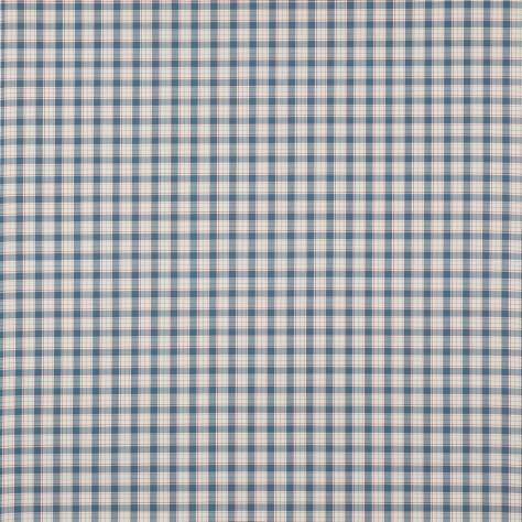 Jane Churchill Hartwell Fabrics Barlow Check Fabric - Blue/Red - J0161-02
