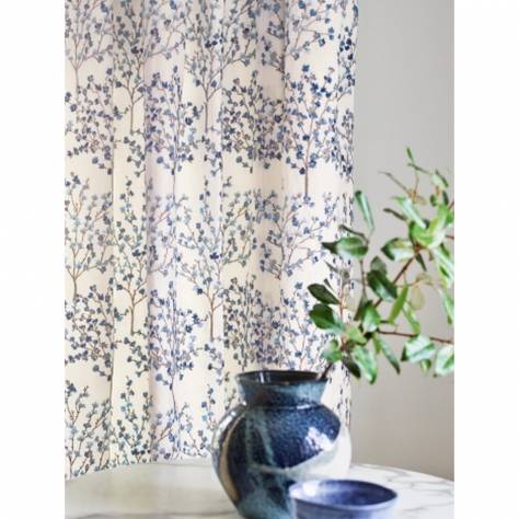 Jane Churchill Wildwood Fabrics Blossom Tree Fabric - Aqua/Pink - J0142-03