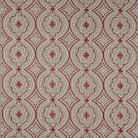 Jane Churchill Wildwood Fabrics Menara Fabric - Red - J0144-02