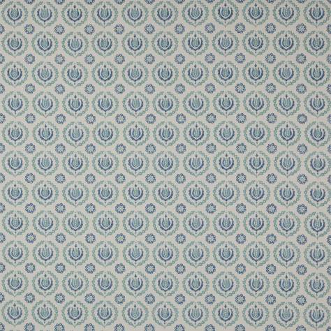 Jane Churchill Wildwood Fabrics Kira Fabric - Blue/Aqua - J0154-02 - Image 1