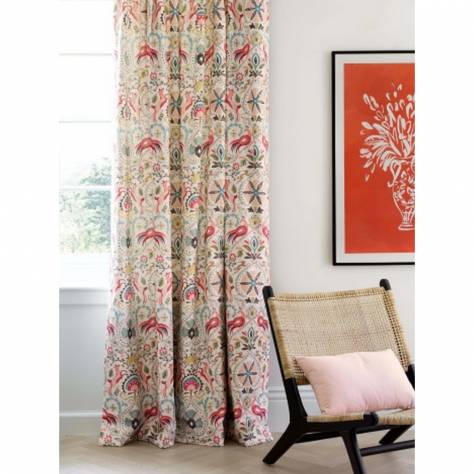 Jane Churchill Wildwood Fabrics Kira Fabric - Red/Green - J0154-03 - Image 3