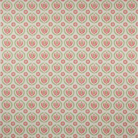 Jane Churchill Wildwood Fabrics Kira Fabric - Red/Green - J0154-03