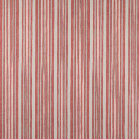 Jane Churchill Wildwood Fabrics Tulsi Stripe Fabric - Red - J0155-02 - Image 1