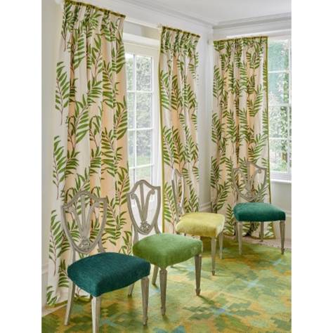 Jane Churchill Palma II Fabrics Palma Fabric - Bright Green - J912F-63 - Image 4