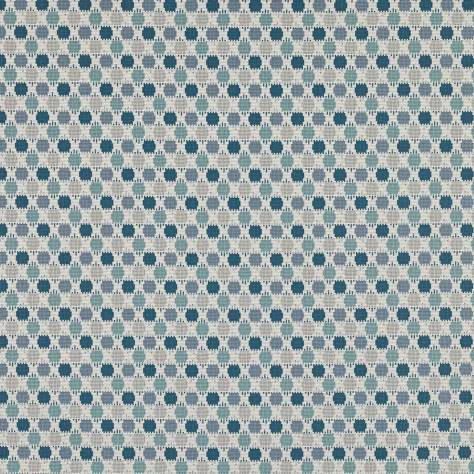 Jane Churchill Kaleido Fabrics Ellipse Fabric - Blue - J0172-03