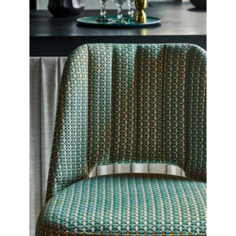 Jane Churchill Kaleido Fabrics Sirius Fabric - Teal - J0173-04 - Image 3