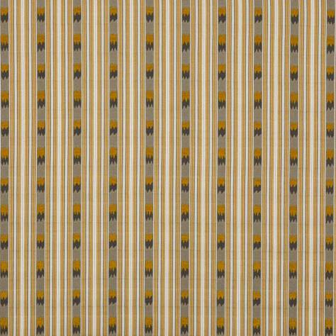 Jane Churchill Kaleido Fabrics Kendra Stripe Fabric - Ochre/Charcoal - J0174-01