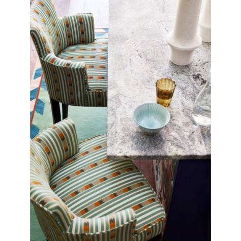 Jane Churchill Kaleido Fabrics Kendra Stripe Fabric - Silver/Pink - J0174-02 - Image 4
