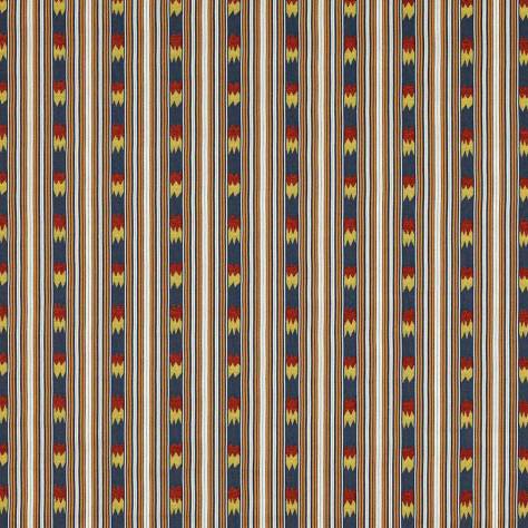 Jane Churchill Kaleido Fabrics Kendra Stripe Fabric - Copper/Navy - J0174-06