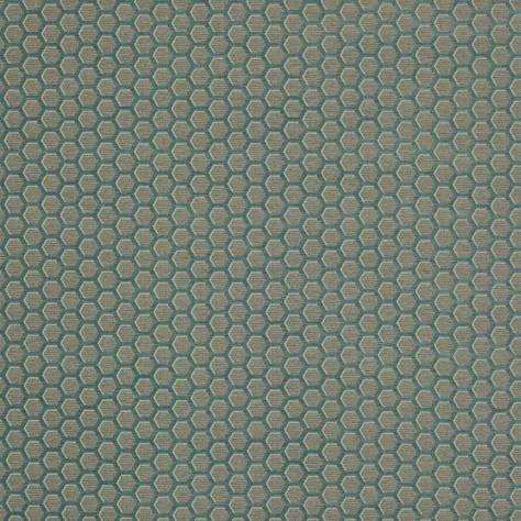 Jane Churchill Kaleido Fabrics Axel Fabric - Aqua - J0177-01 - Image 1